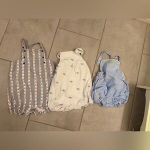 SOLD Janie and Jack 6-12 month sunsuit bundle of 3